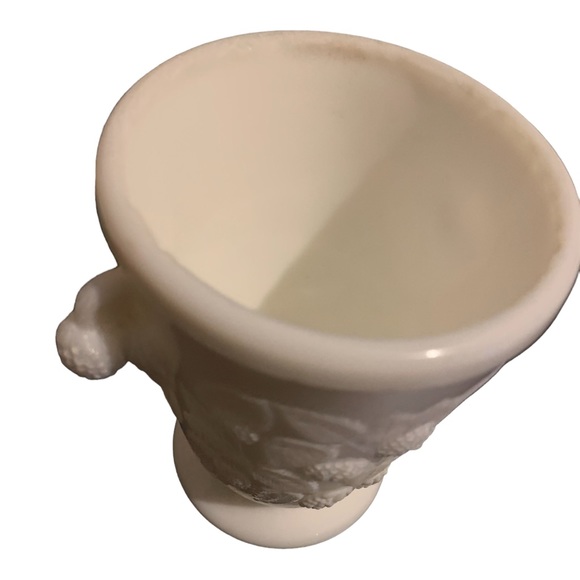 Antique EAPG Hobbs Brockunier MILK GLASS Spooner BLACKBERRY PATTERN 1870 AQ UC. - Picture 7 of 16